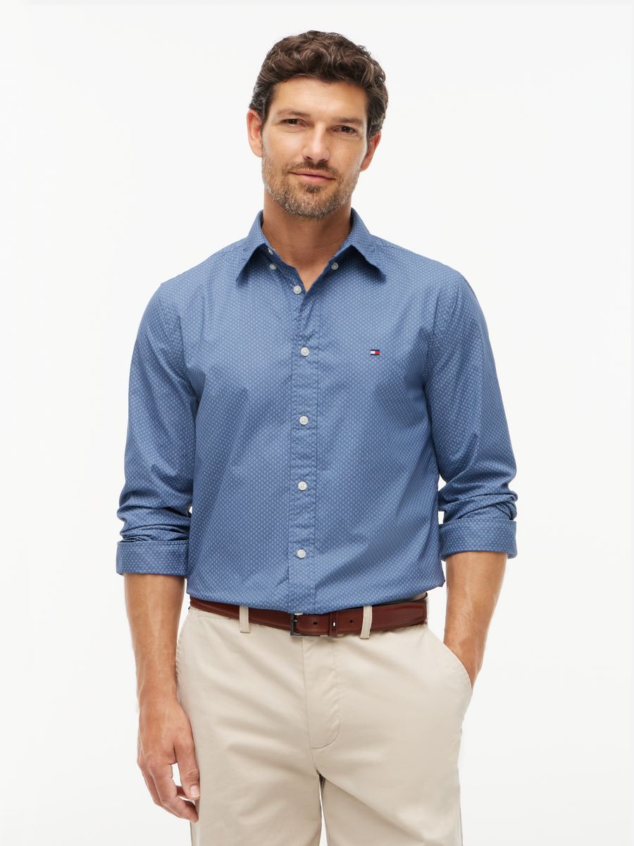 FLEX POPLIN GEO PRINT RF SHIRT