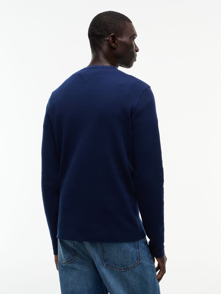 WAFFLE TEXTURE LONGSLEEVE HENLEY