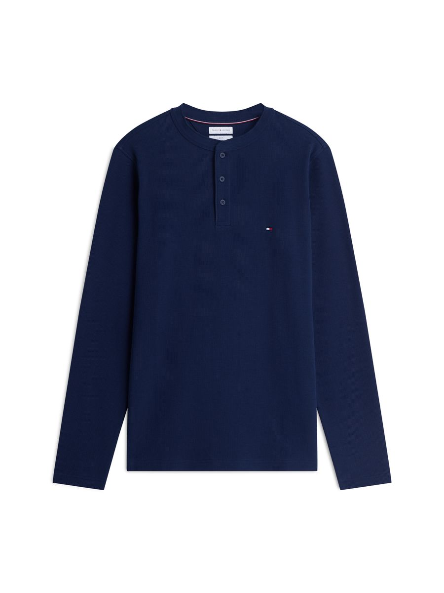 WAFFLE TEXTURE LONGSLEEVE HENLEY