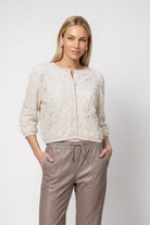 Strickjacke mit Blumenmuster