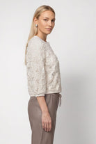 Strickjacke mit Blumenmuster