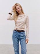 VMSOFINE KNIT LS BOATNECK PULLOVER NOOS