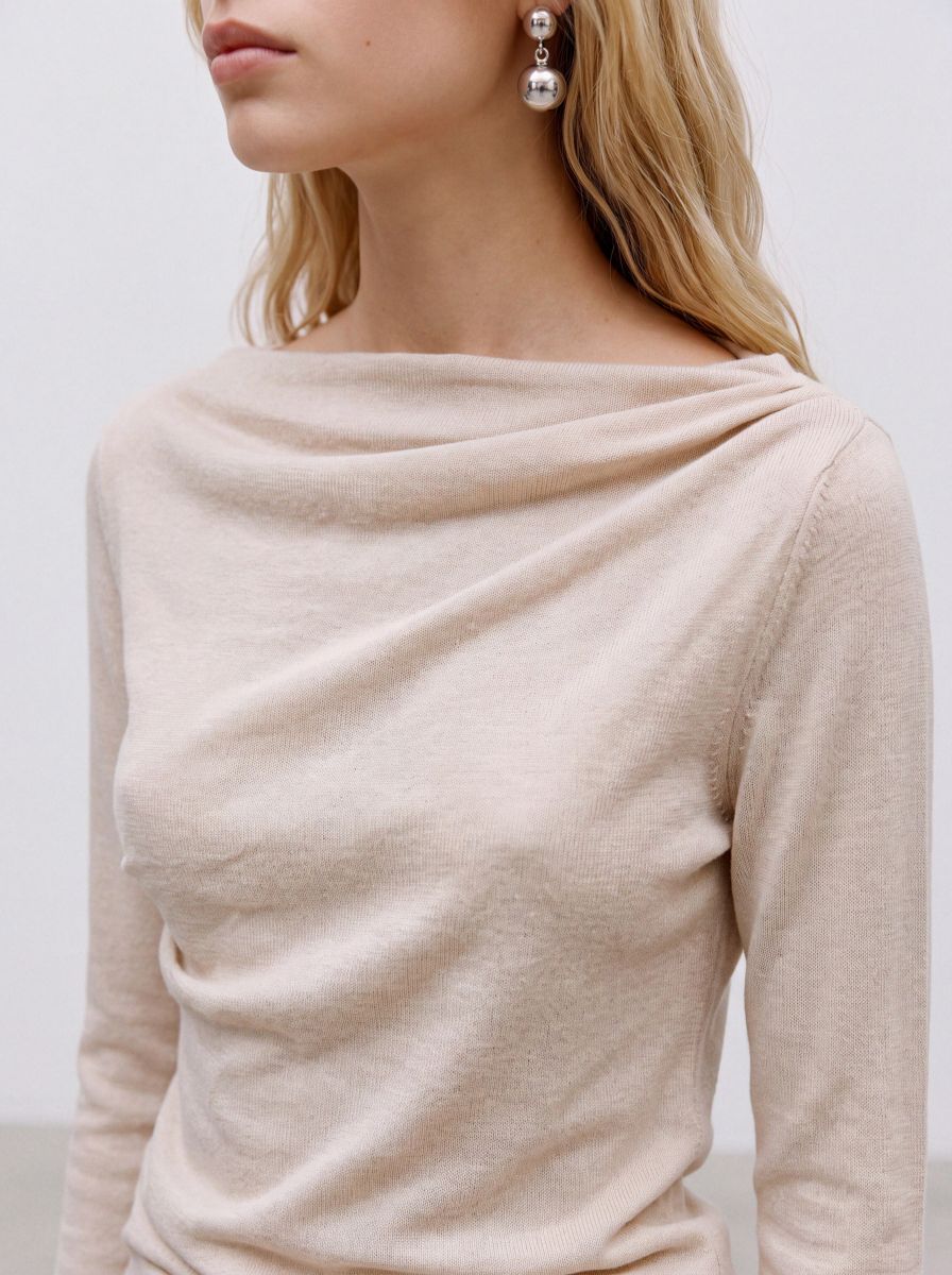 VMSOFINE KNIT LS BOATNECK PULLOVER NOOS