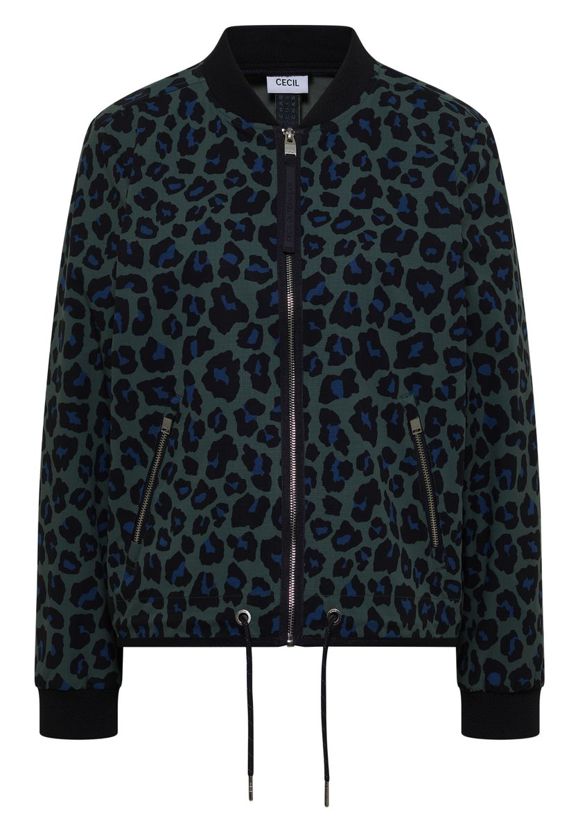 Blouson mit Tunnelzug und Leo-Muster