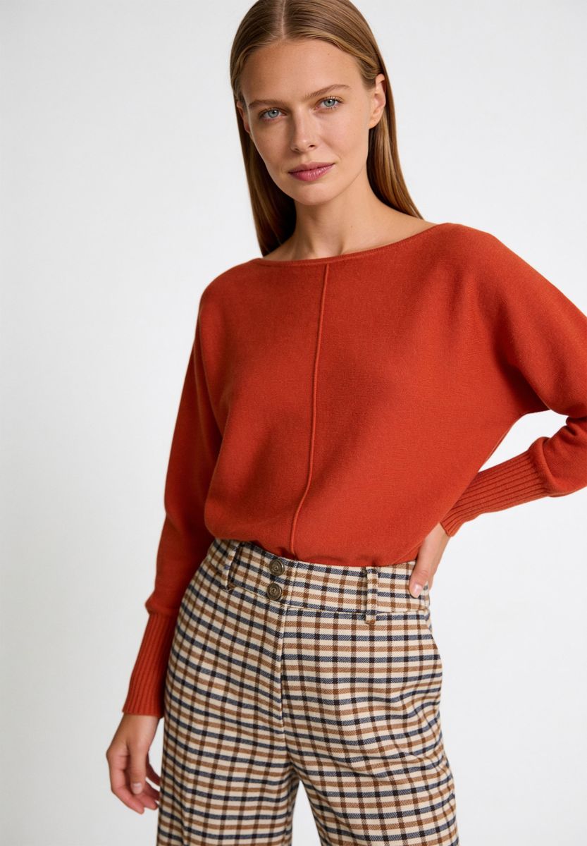 Pullover mit Fledermausärmel