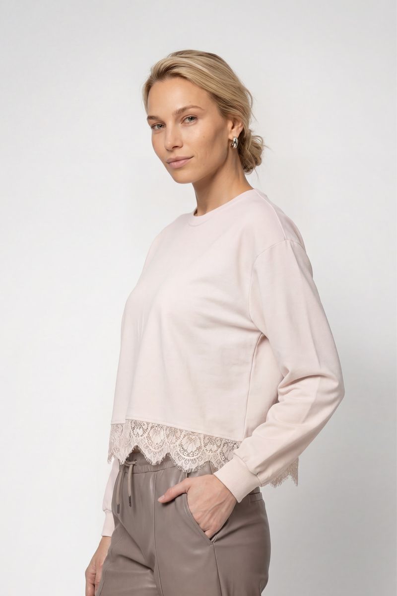 Sweatshirt mit Spitze