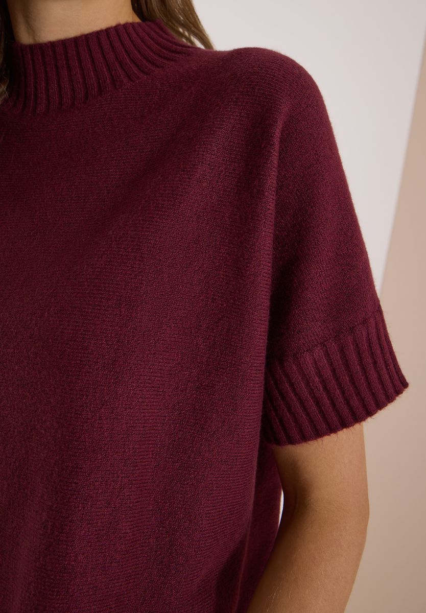 Dolman Pullover mit Turtle Neck