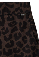 High Waist Straight Leg Hose mit Leo-Muster
