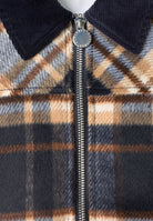 Overshirt mit Cordkragen und Print
