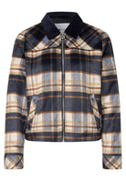 Overshirt mit Cordkragen und Print