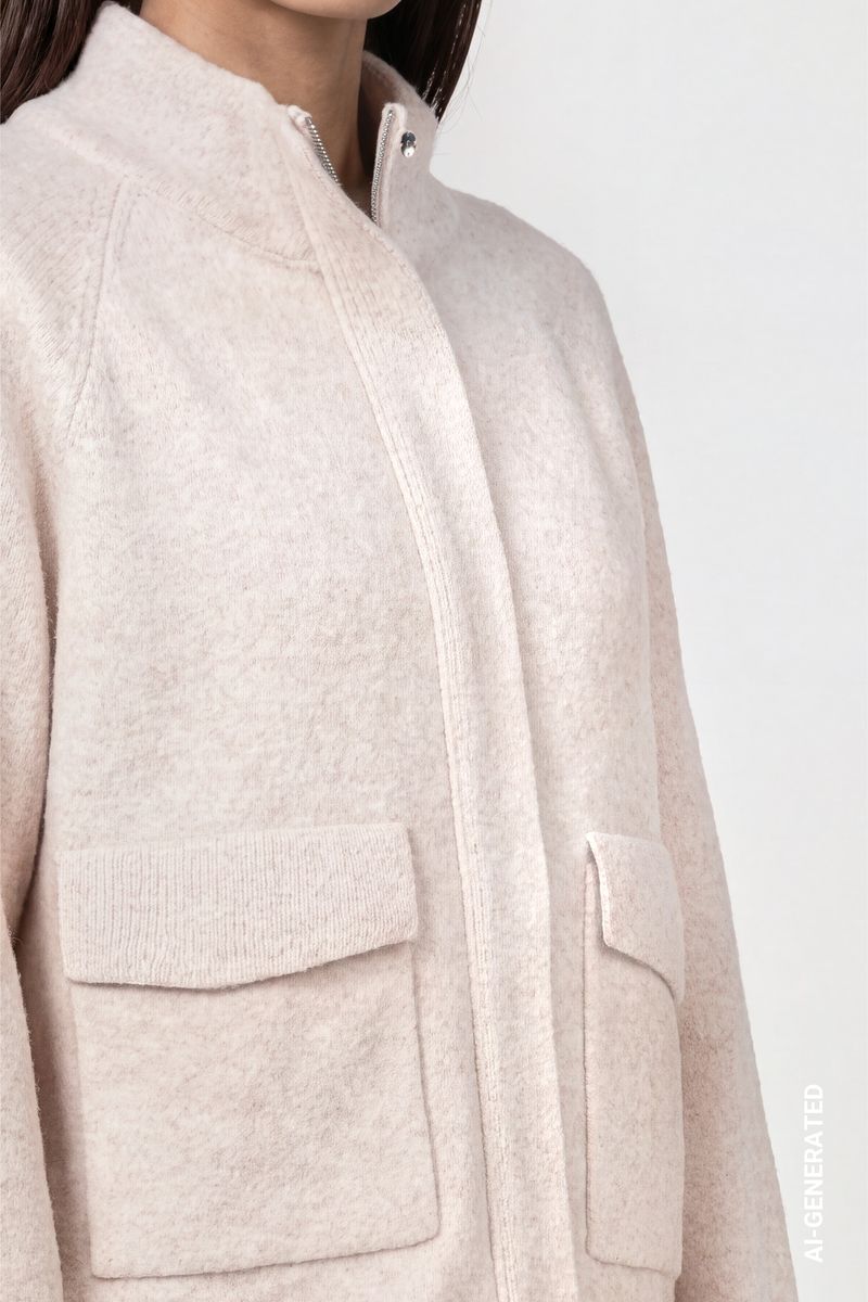 Strickjacke mit Pattentaschen