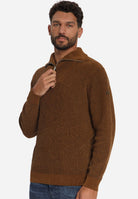 Pullover Half Zip High Neck Light Weight Chenille