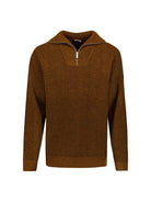 Pullover Half Zip High Neck Light Weight Chenille