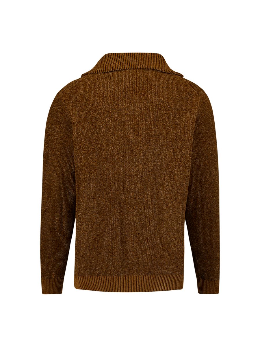 Pullover Half Zip High Neck Light Weight Chenille