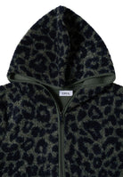 Teddy-Jacke mit Kapuze und Leo-Muster