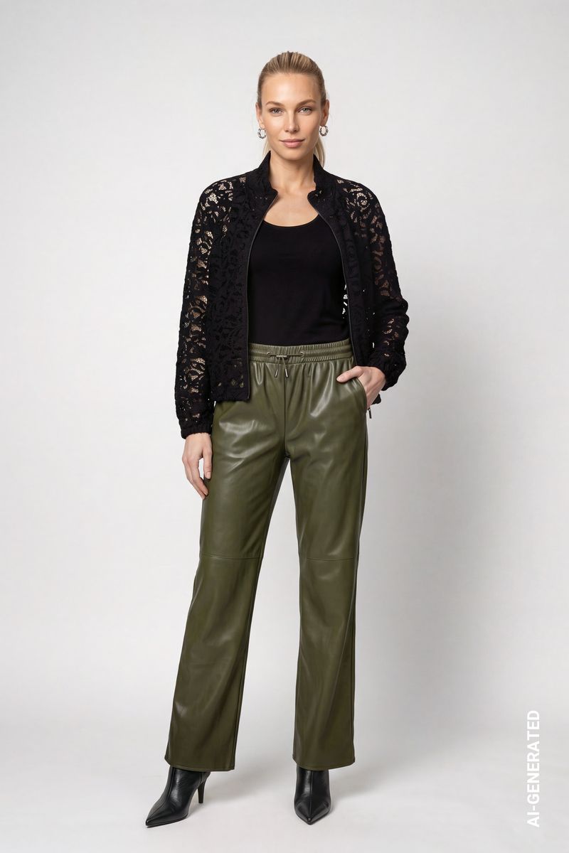 Strickjacke mit Spitze