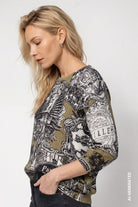 Strickpullover mit Emblemdruck