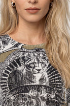 Strickpullover mit Emblemdruck