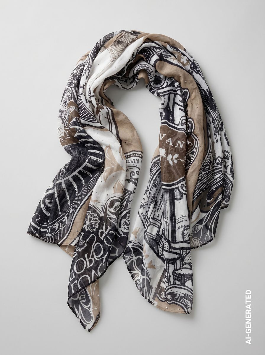 Schal mit Emblem-Muster