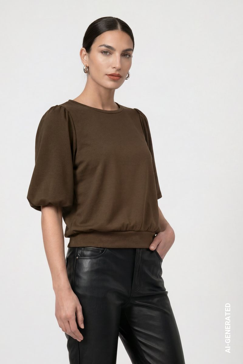 Sweatshirt mit Puffärmeln