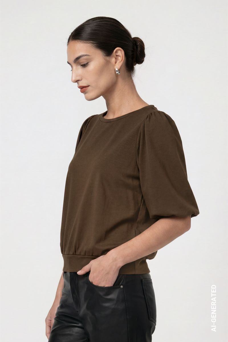 Sweatshirt mit Puffärmeln