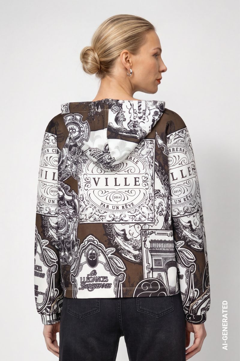 Sweatshirt mit Emblem-Muster