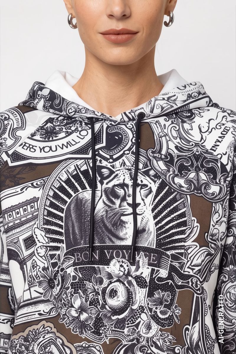 Sweatshirt mit Emblem-Muster