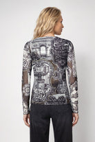 Langarmshirt mit Emblem-Muster