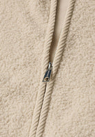Teddy-Weste mit Zipper und Corddetails