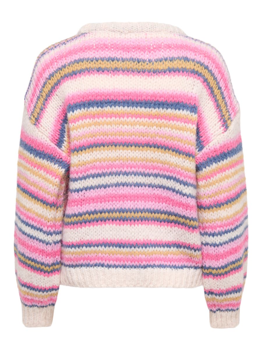 ONLNORDIC LS STRIPE O-NECK KNT