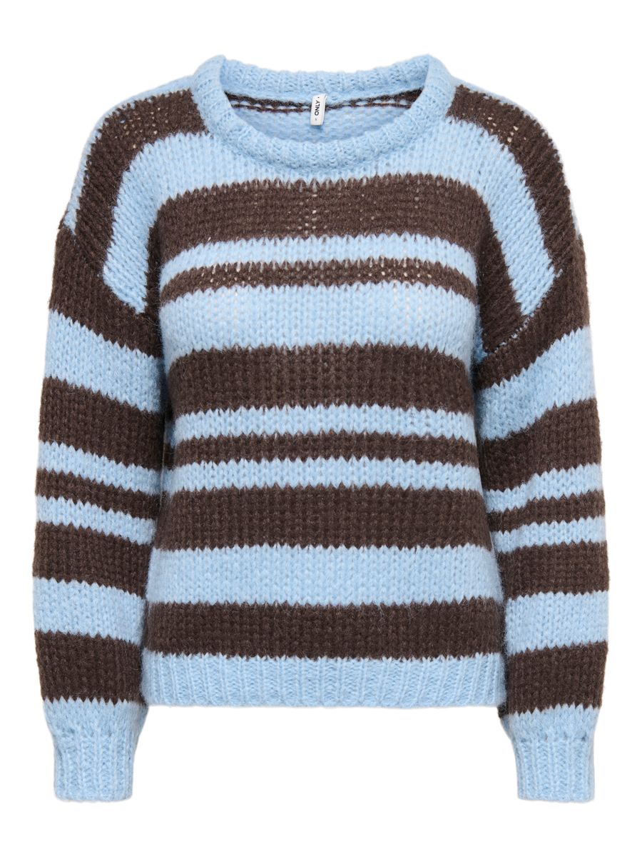 ONLNORDIC LS STRIPE O-NECK KNT