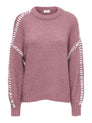 JDYZOEY LIFE L/S ON STITCH PULL KNT NOOS