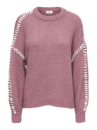 JDYZOEY LIFE L/S ON STITCH PULL KNT NOOS