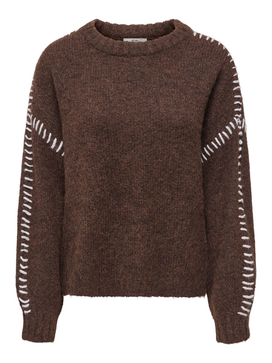 JDYZOEY LIFE L/S ON STITCH PULL KNT NOOS