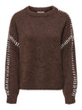 JDYZOEY LIFE L/S ON STITCH PULL KNT NOOS