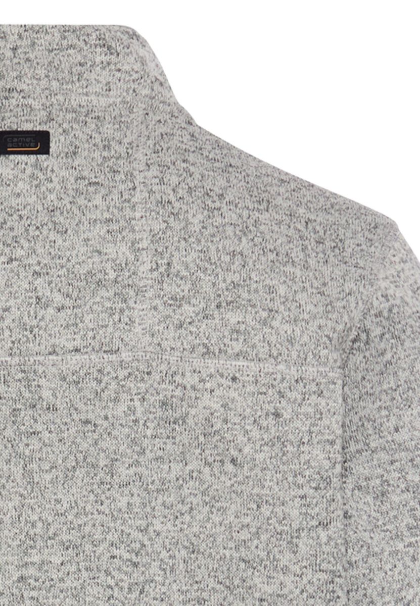 Fleecejacke mit hohem Stehkragen