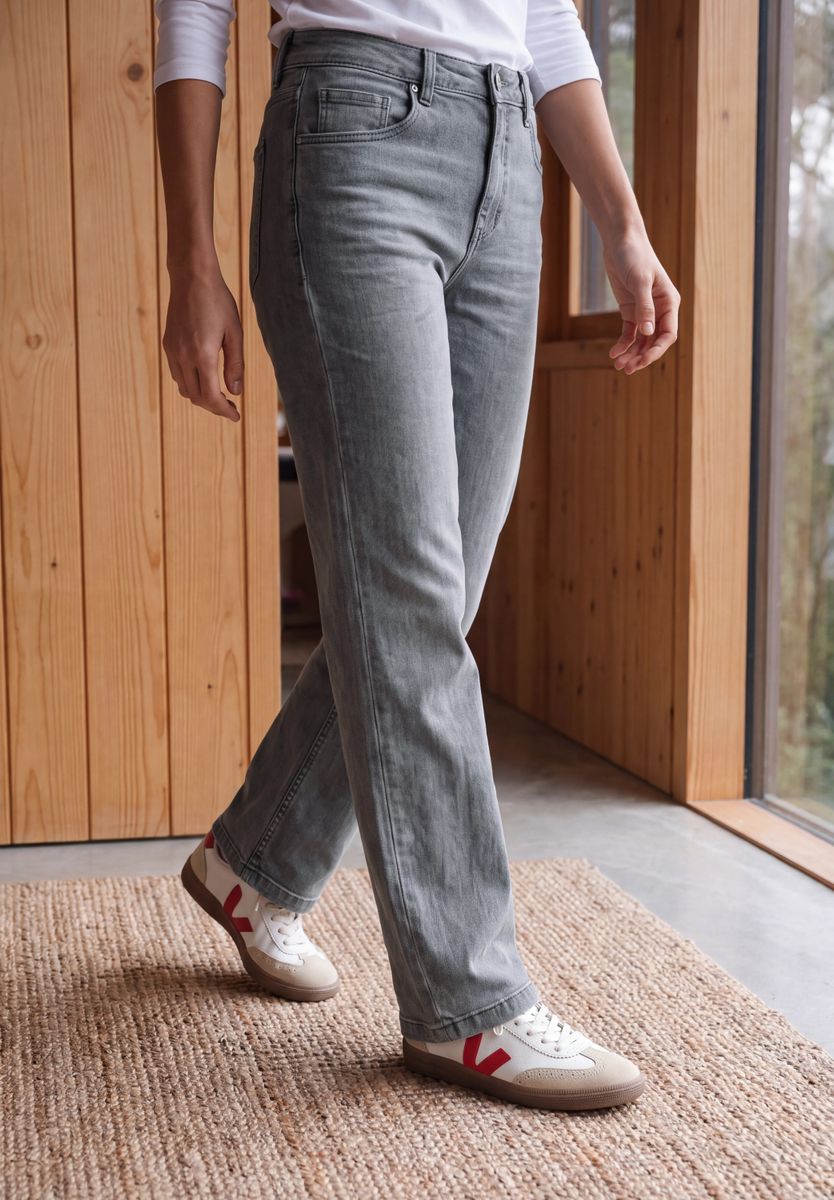 High Waist Wide Leg Jeans im Loose Fit