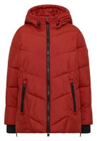 Puffer-Jacke in Midi-Länge mit Kapuze
