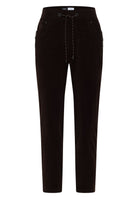 Mid Waist Slim Leg Hose im Casual Fit