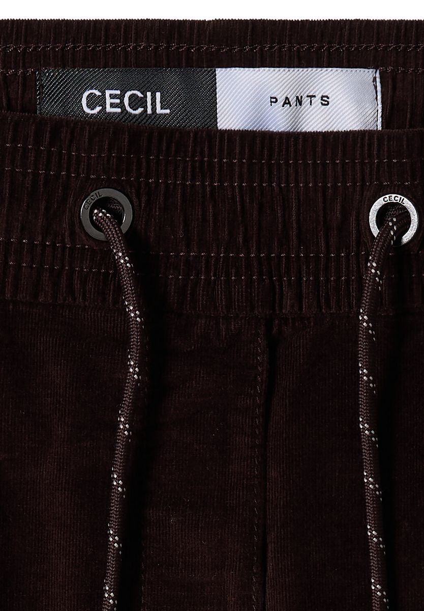 Mid Waist Slim Leg Hose im Casual Fit