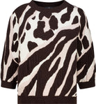 Strickpullover mit Leo-Tiger-Mustermischung
