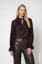 Bluse mit Volants