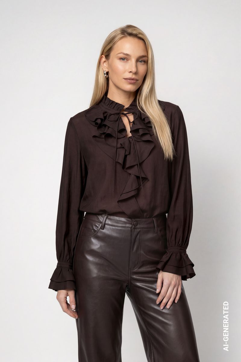 Bluse mit Volants