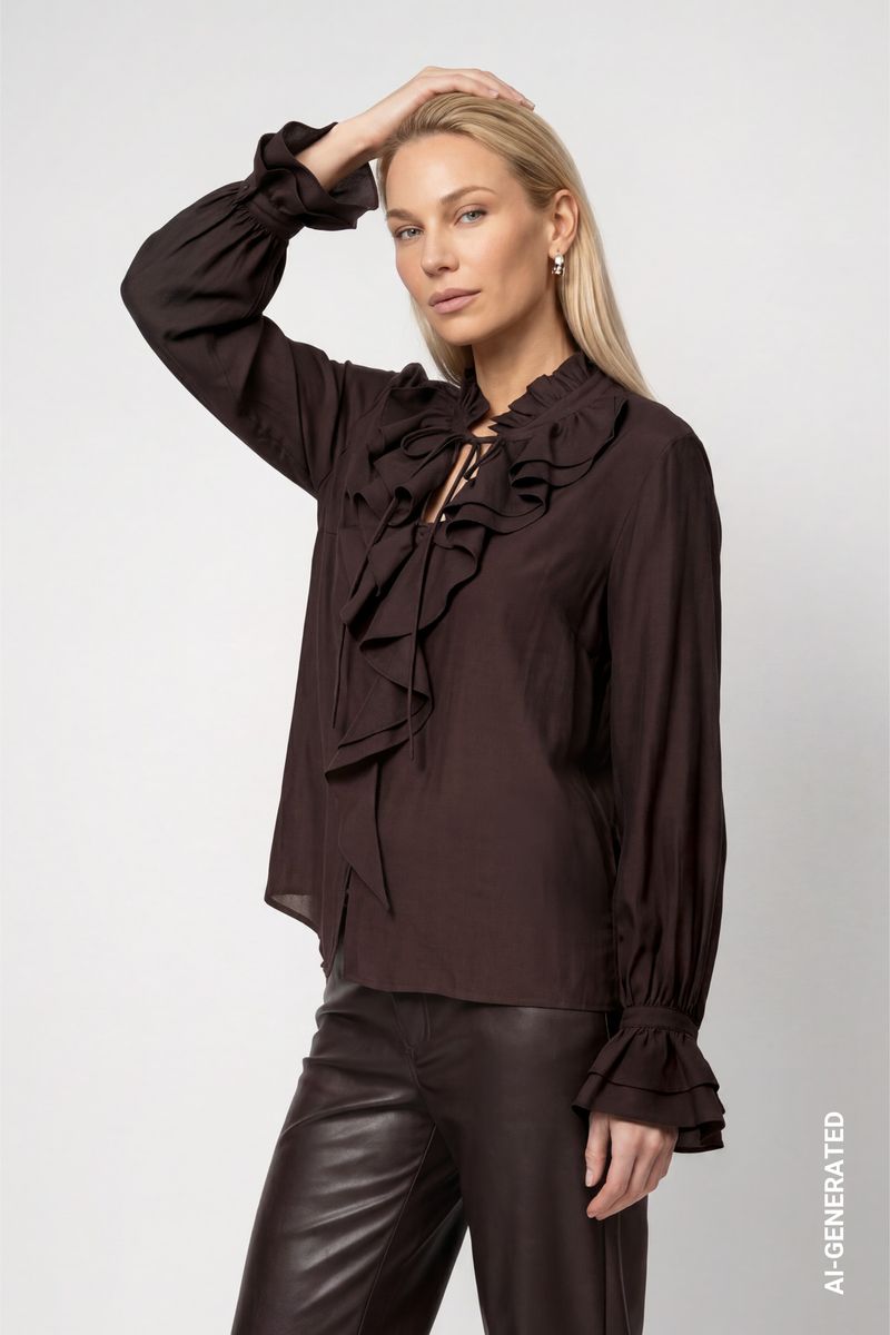 Bluse mit Volants
