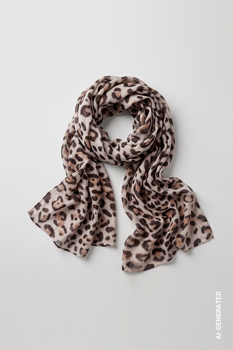 Schal mit Leoprint