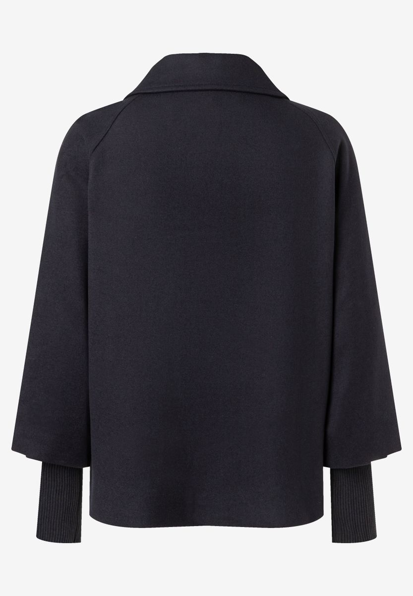 Zweireihige Wollflausch-Jacke