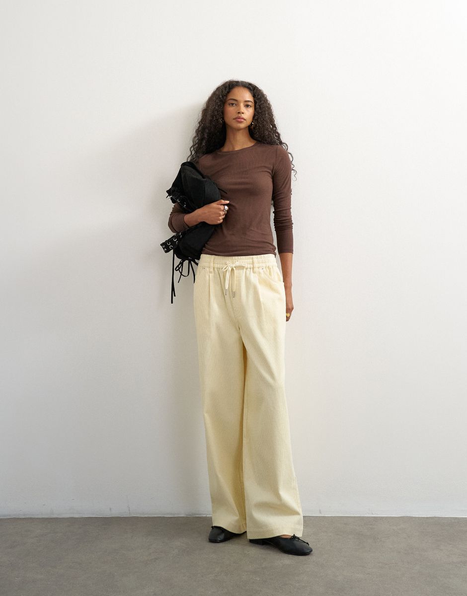 TSELVIRA WIDE LEG PULL ON TROUSERS WVN