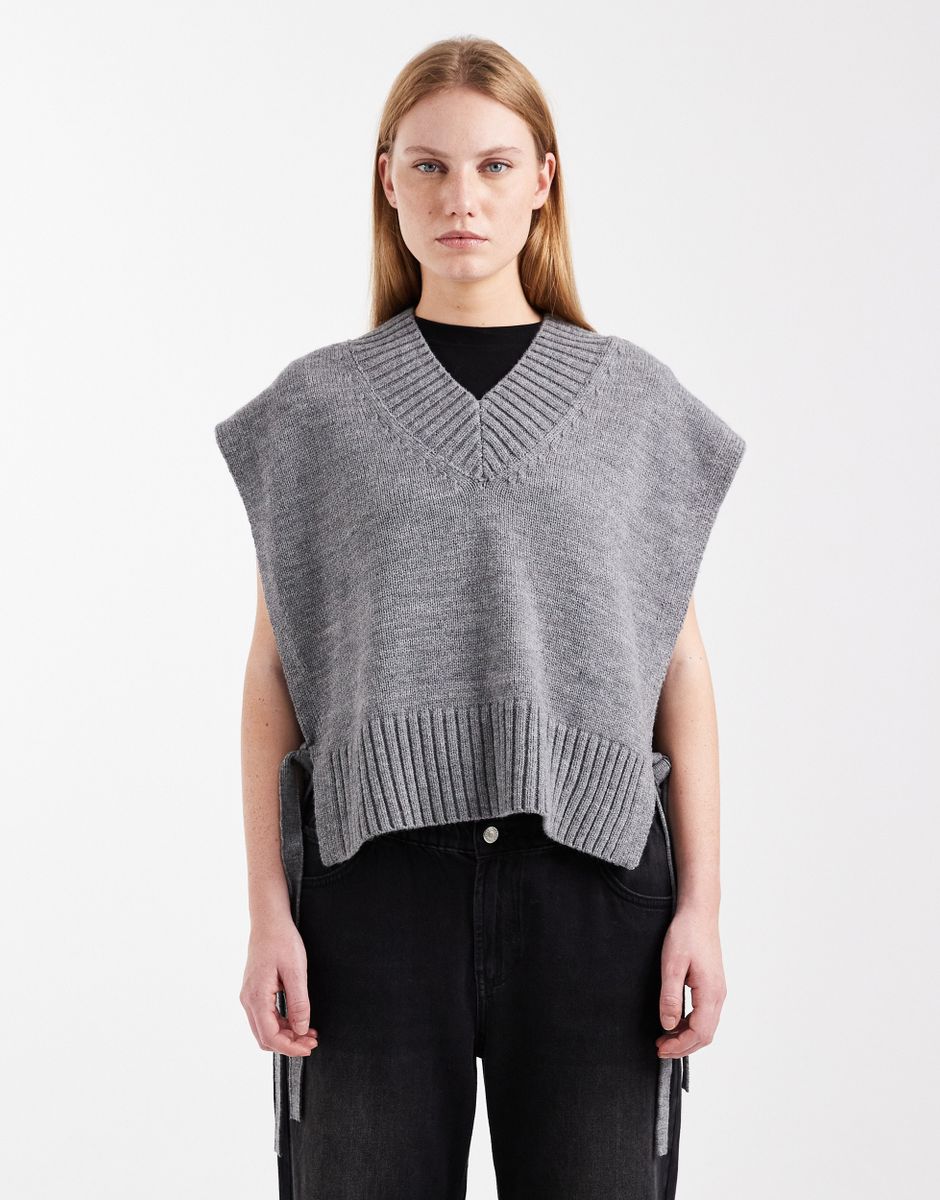 TSTERRY V-NECK WAISTCOAT KNT