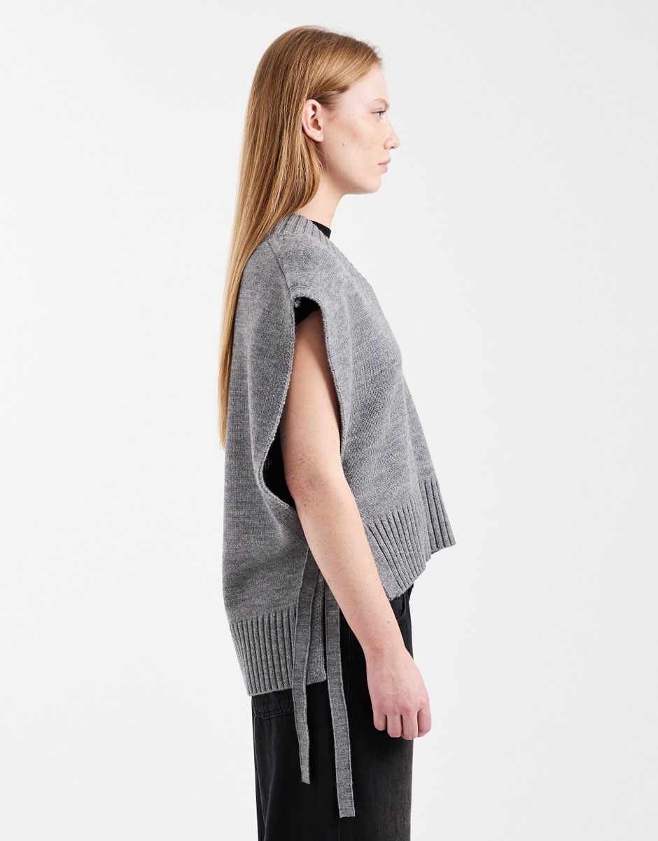 TSTERRY V-NECK WAISTCOAT KNT
