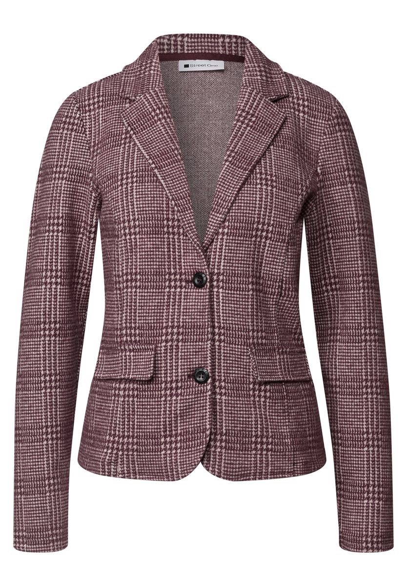 Blazer mit Karomuster und Knöpfen